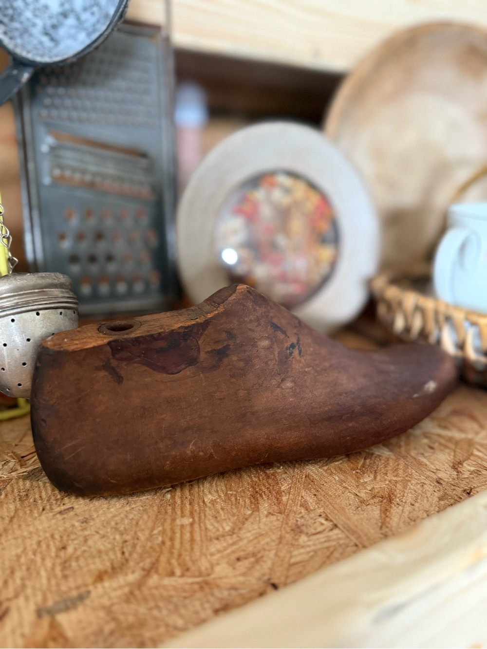 Men's Wooden Shoe Last in Brown - Unbranded